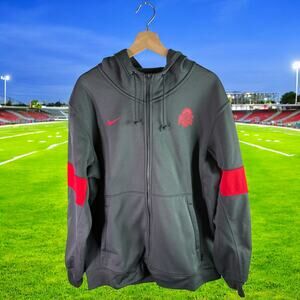Nike Men's XL Dri-Fit On-Field The Ohio State University Gray Full Zip Hoodie